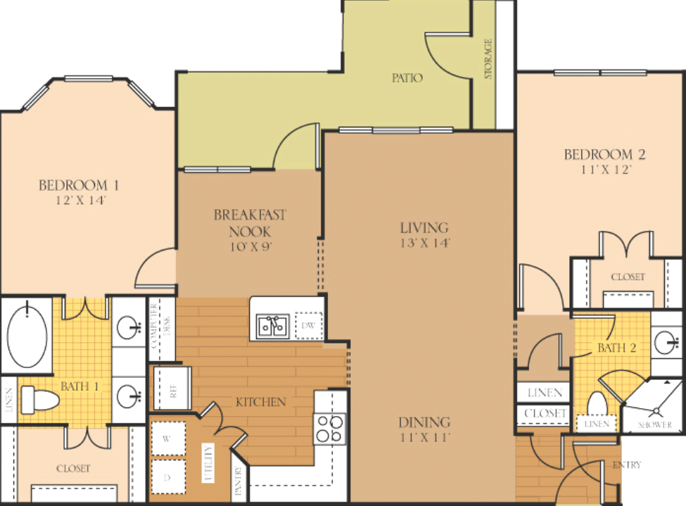 2 Bedroom apartment rental in San Antonio, TX