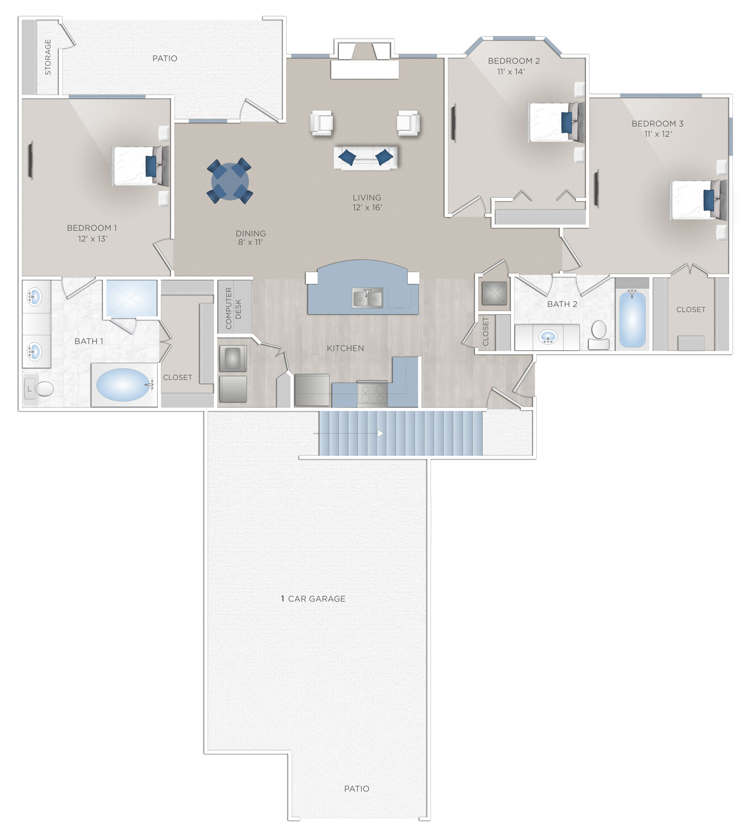Three Bedroom Apartments for rent in San Antonio, TX