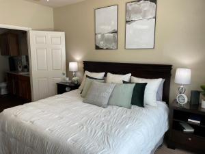 One Bedroom Apartments in San Antonio, Texas - Model Apartment Bedroom with View to Bathroom